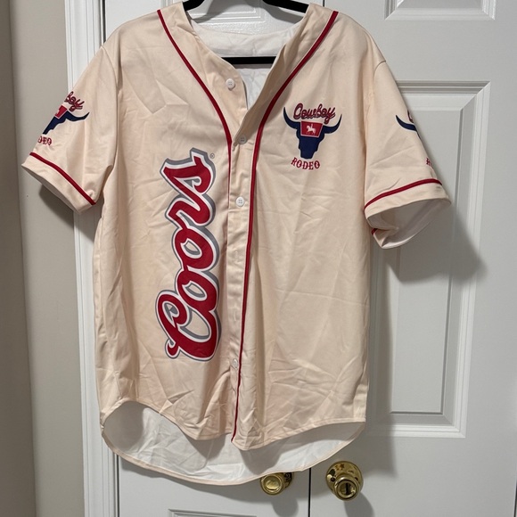 Cowboy Rodeo Men's Cream Jersey - Picture 1 of 8